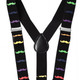 Clip-On Braces - Multi Coloured Moustache